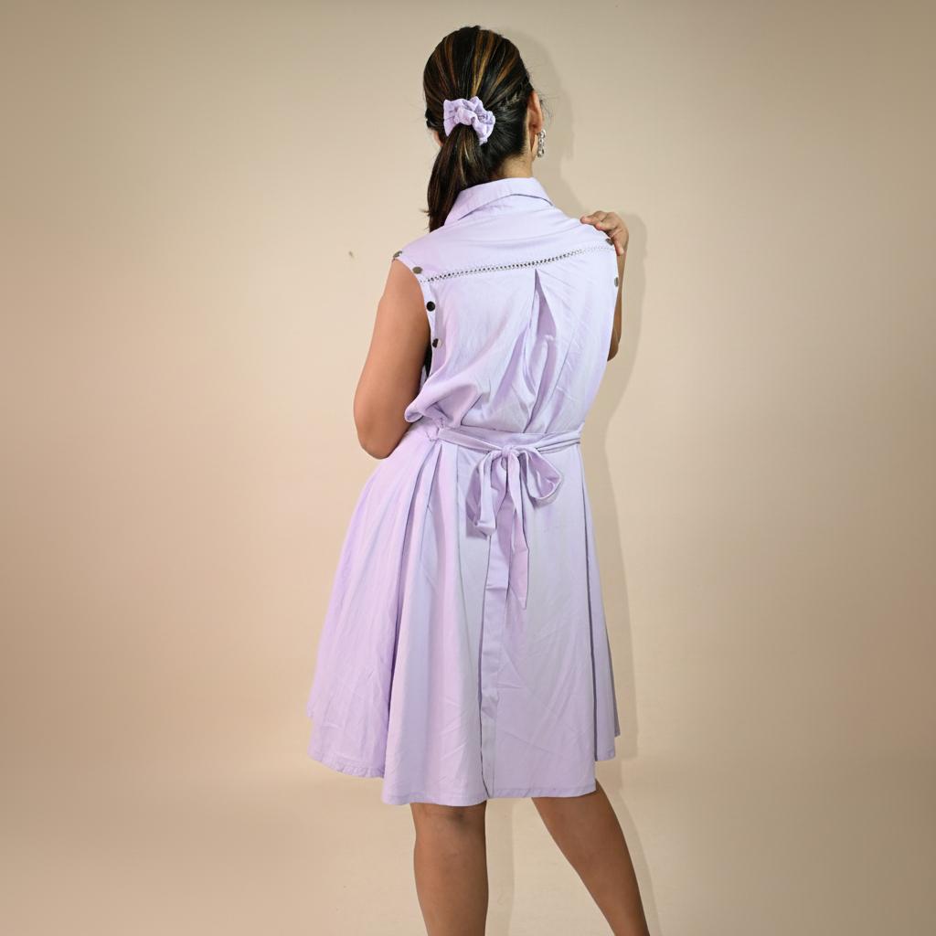 Lavender Shirt Dress