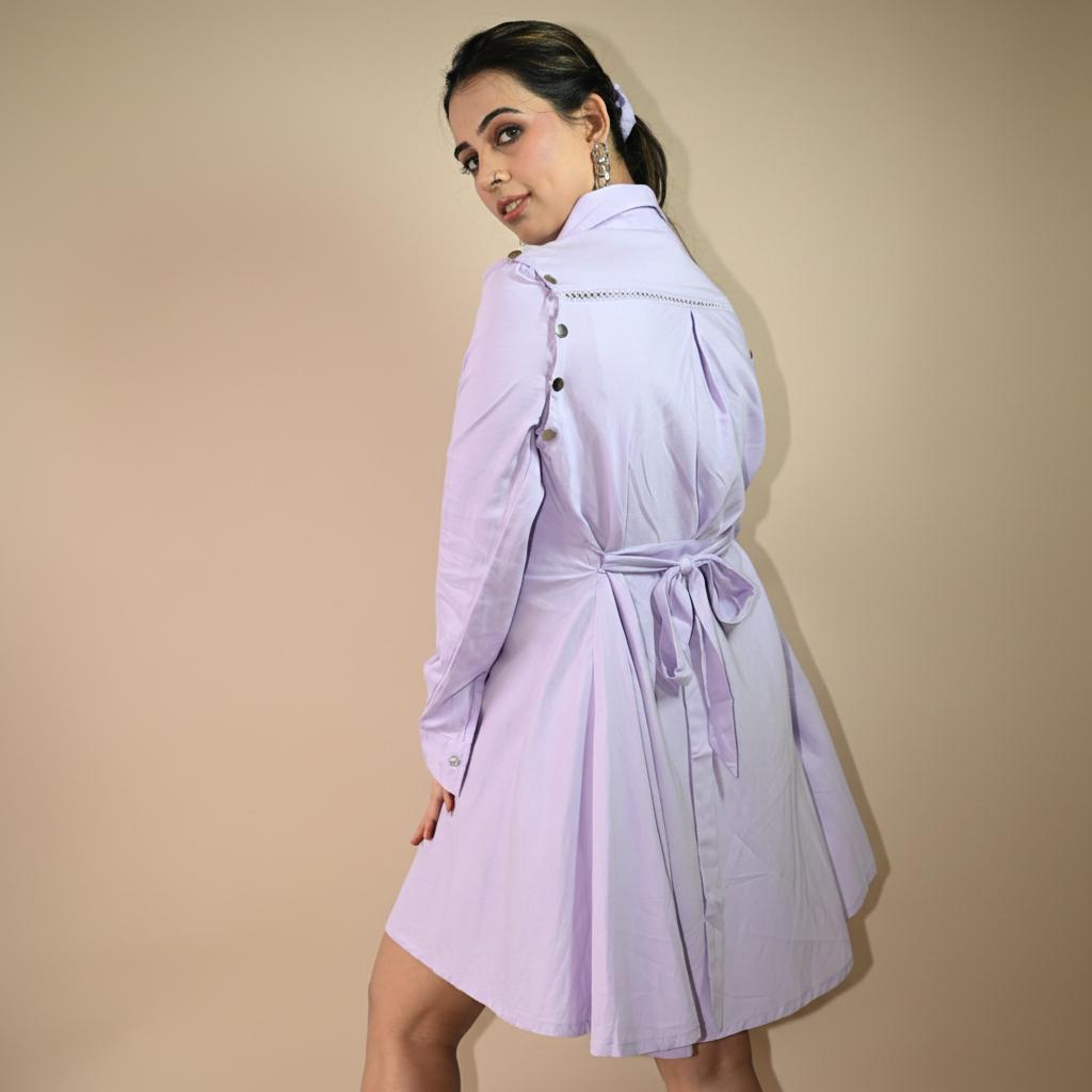 Lavender Shirt Dress