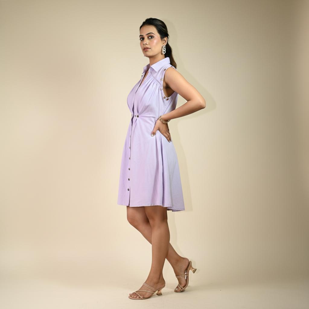 Lavender Shirt Dress