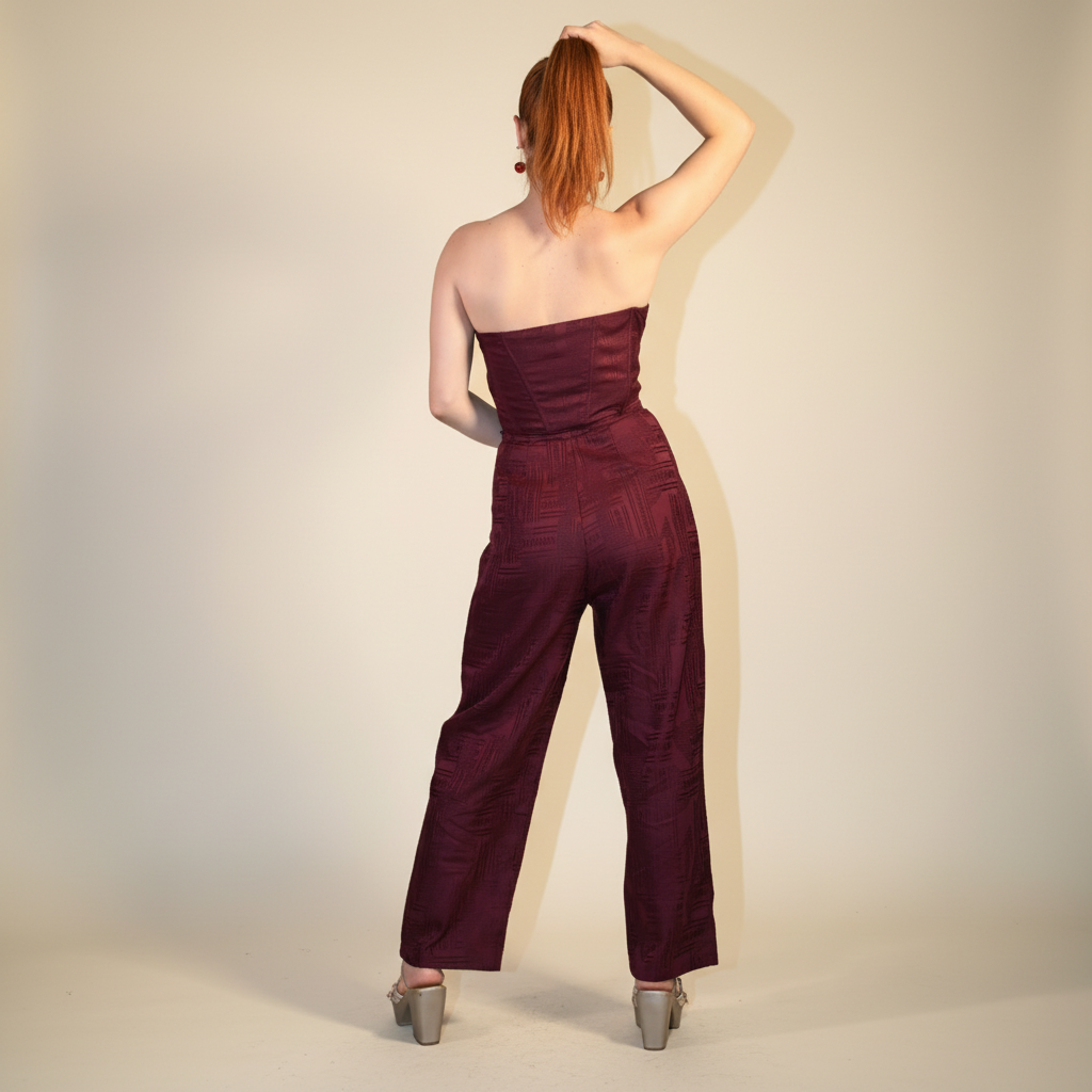 Luna Burgundy Jumpsuit