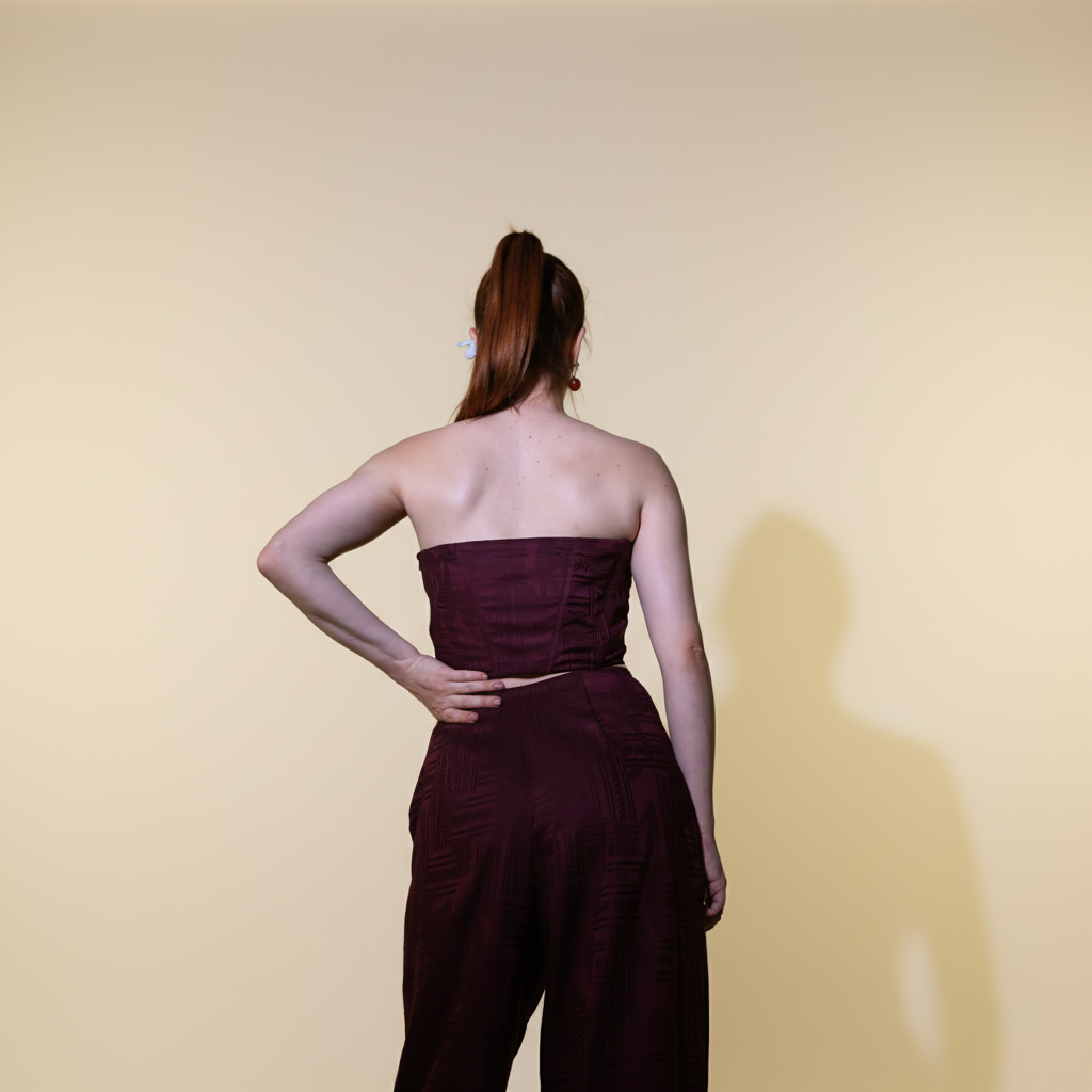 Luna Burgundy Jumpsuit