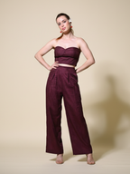 Luna Burgundy Jumpsuit
